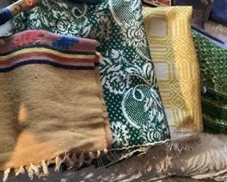 Vintage fabrics bedspreads throws etc