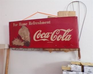 coke paper bag holder used in grocery store in 40's with sprite guy