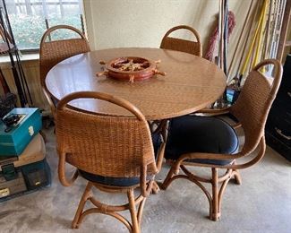 Rattan Table & Chairs
