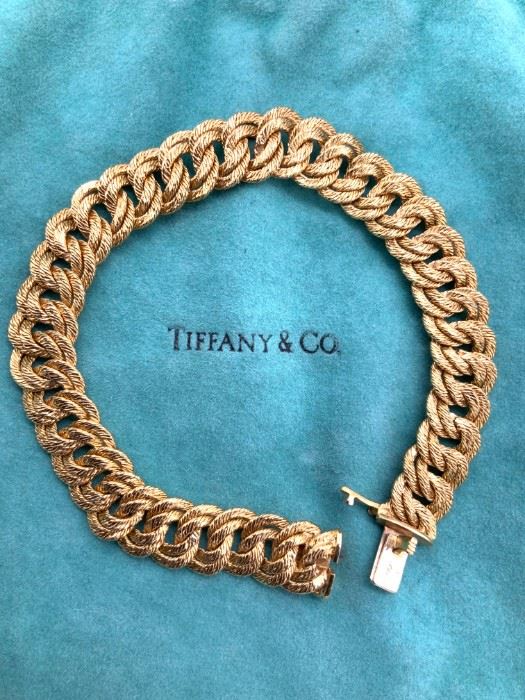 TIFFANY & CO 18K Gold Link Bracelet, France
