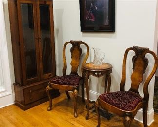 Pair of 18th century Queen Anne chairs