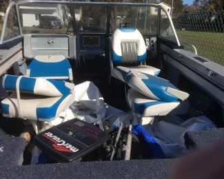 1993 17' LUND Tyee 1750 GranSport Inboard/Outboard Skiing & Fishing Boat & Trailer.  Owner has TITLE !