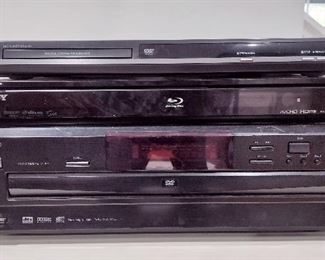 TOSHIBA DVD Player, SONY Blu-Ray Disc/DVD Player, INTEGRA DVD Changer