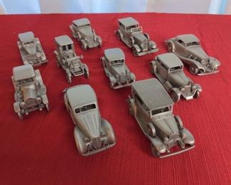 Danbury Mint Pewter Antique Cars