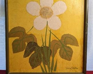 Vintage Retro Mixed Media Diana Roslee Floral Collage