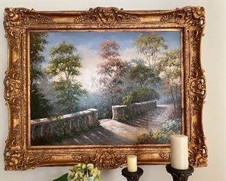 Huge original oil & acrylic on canvas landscape painting by nationally acclaimed artist Alfred G. Reynolds