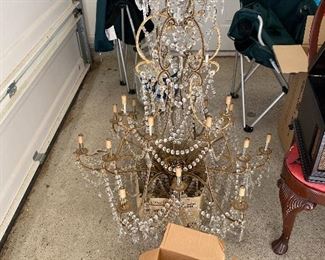 Gorgeous tiered 1930s chandelier
