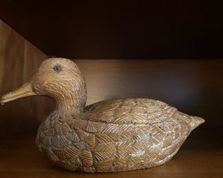 Hand carved, highly detailed wood decoy signed by GB Graves