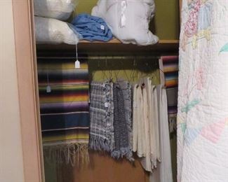 More linens and woven rugs