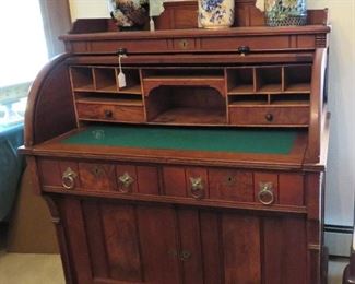 Fabulous antique rolltop secretary desk.