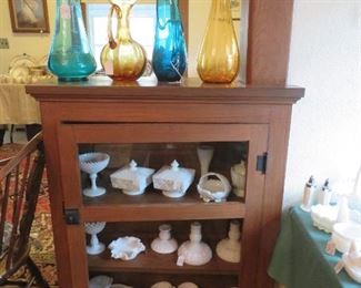 Large collection of vintage Milk Glass and MCM colored glass