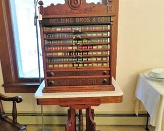 Belding Bros elaborate spool cabinet