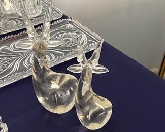 Crystal deer (set of two)