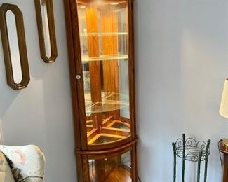 corner curio cabinet