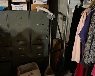 Steamer and file cabinets