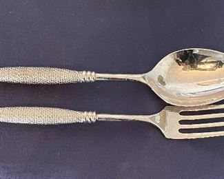 Silverplate Serving Spoon and Fork