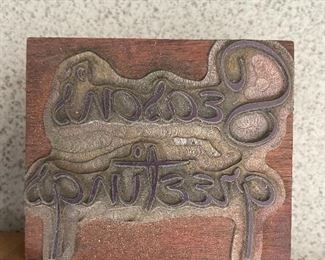 Vintage printer's block stamps