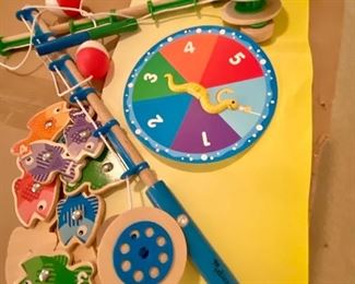 Melissa & Doug Catch & Count Wooden Fishing game