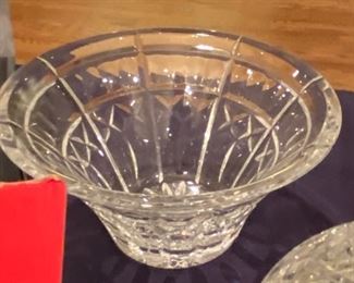 Cut glass crystal bowl