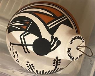 C. Mariano signed Acoma New Mexico pottery ornament