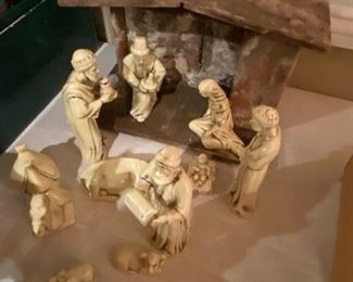 Pottery Nativity set