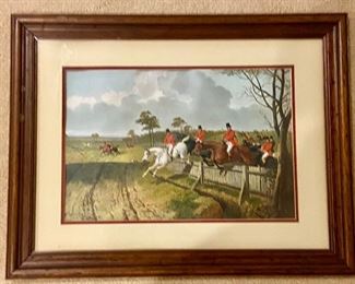 J. Herring Fox Hunting Scenes Prints Collection all framed