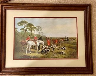 J. Herring Fox Hunting Scenes Prints Collection all framed