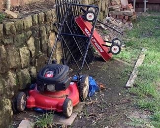 Lawn mower, wagon