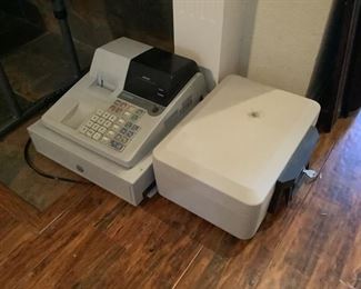 Casio cash register, lock box 