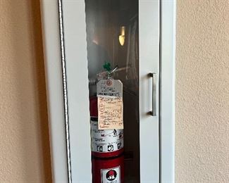 4- Fire extinguisher cabinet with fire extinguishers