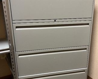 Four drawer horizontal filing cabinet