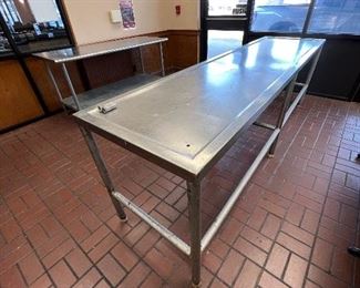Stainless steel prep tables