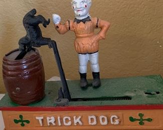 Cast Iron Bank Trick Dog