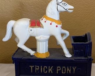Cast Iron Bank Trick Pony