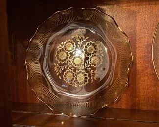 66 Vintage glass serving plate