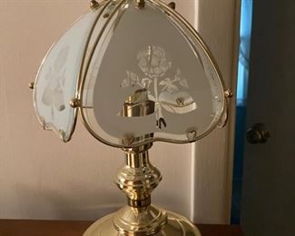 Brass glass lamp