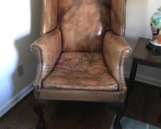 Leather wingchair