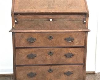 Chippendale style slant front desk