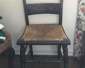 Antique rush seat chair