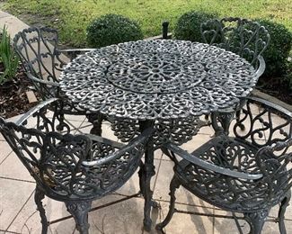 Heavy iron patio set