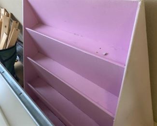 Child’s Book Display Shelf pink and purple