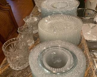 Cut glass plates 