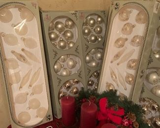 White Christmas ornaments
