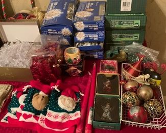 Christmas lights and decor