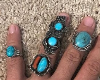 Native sterling silver rings