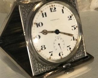 Original vintage tiffany clock sterling silver its working