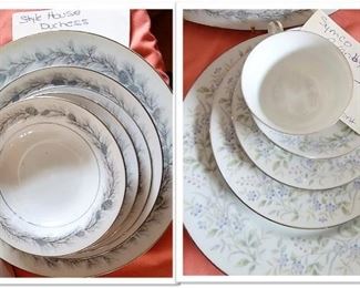 China sets: Style House Duchess Pine Cone and Symco Granby