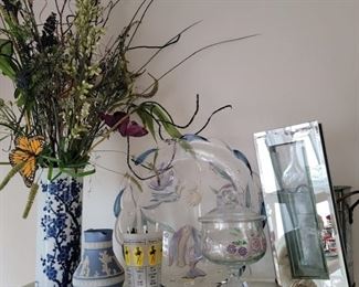 ceramic and glass vases