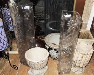 Oversized and tall vases and urns