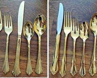 Gold Plated Flatware Sets